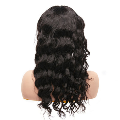 Malaysian Loose Wave Lace Front Wig with Pre Plucked Hairline